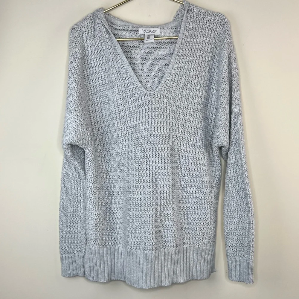 Rachel Zoe Gray Hooded Sweater, Small